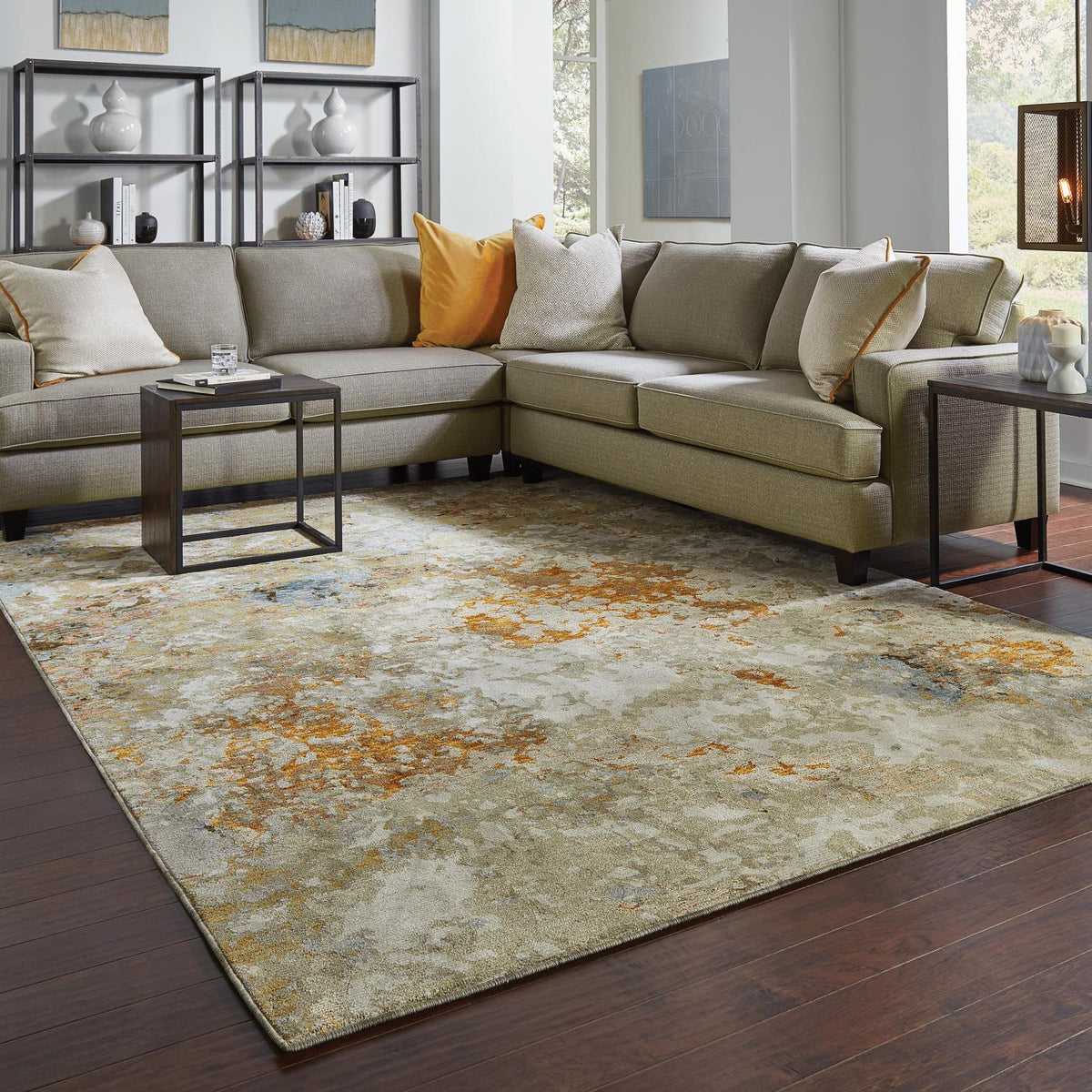 EstÃ©rel W8031BL Abstract Area Rug (5'3"X7'3")