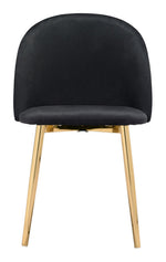 Nezh Elegant Dining Chair - Black/Gold - Set of 2