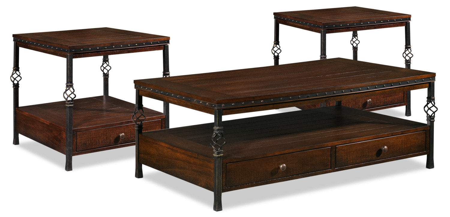Sterling Coffee Table and Two End Tables - Walnut