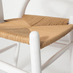 Jessbul Wishbone Dining Chair - White/Natural