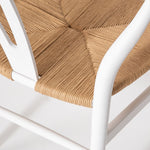 Jessbul Wishbone Dining Chair - White/Natural