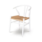 Jessbul Wishbone Dining Chair - White/Natural