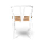 Jessbul Wishbone Dining Chair - White/Natural