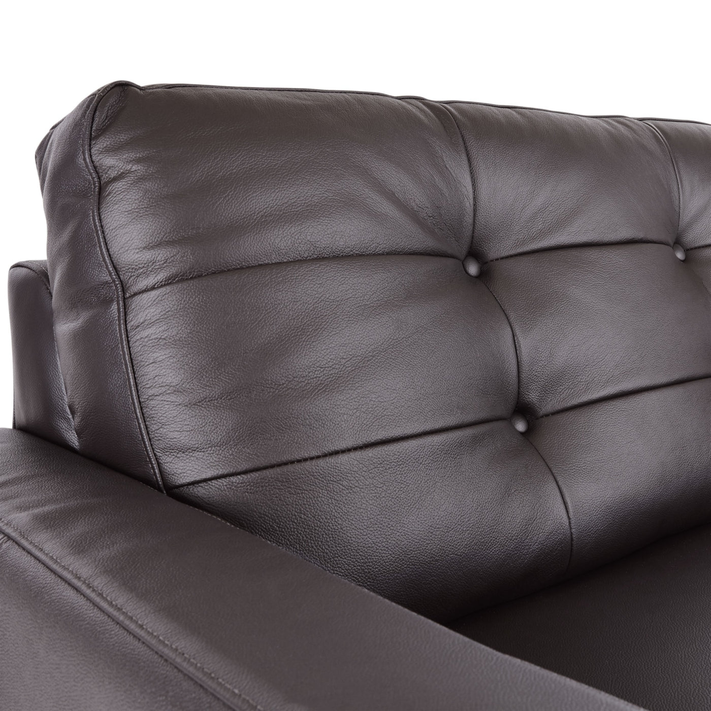 Kylie Leather Sofa - Coffee