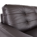 Kylie Leather Loveseat - Coffee