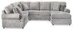 Jupiter 4-Piece Sectional with Right-Facing Chaise - Ash Grey