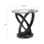 Atomic End Table - Brown Cherry