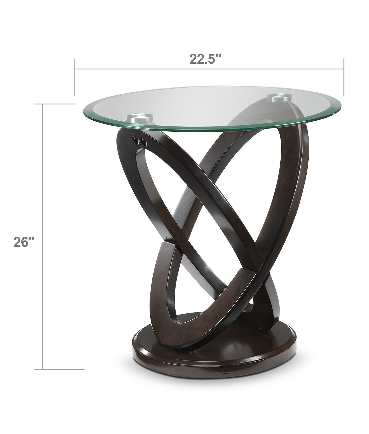 Atomic End Table - Brown Cherry
