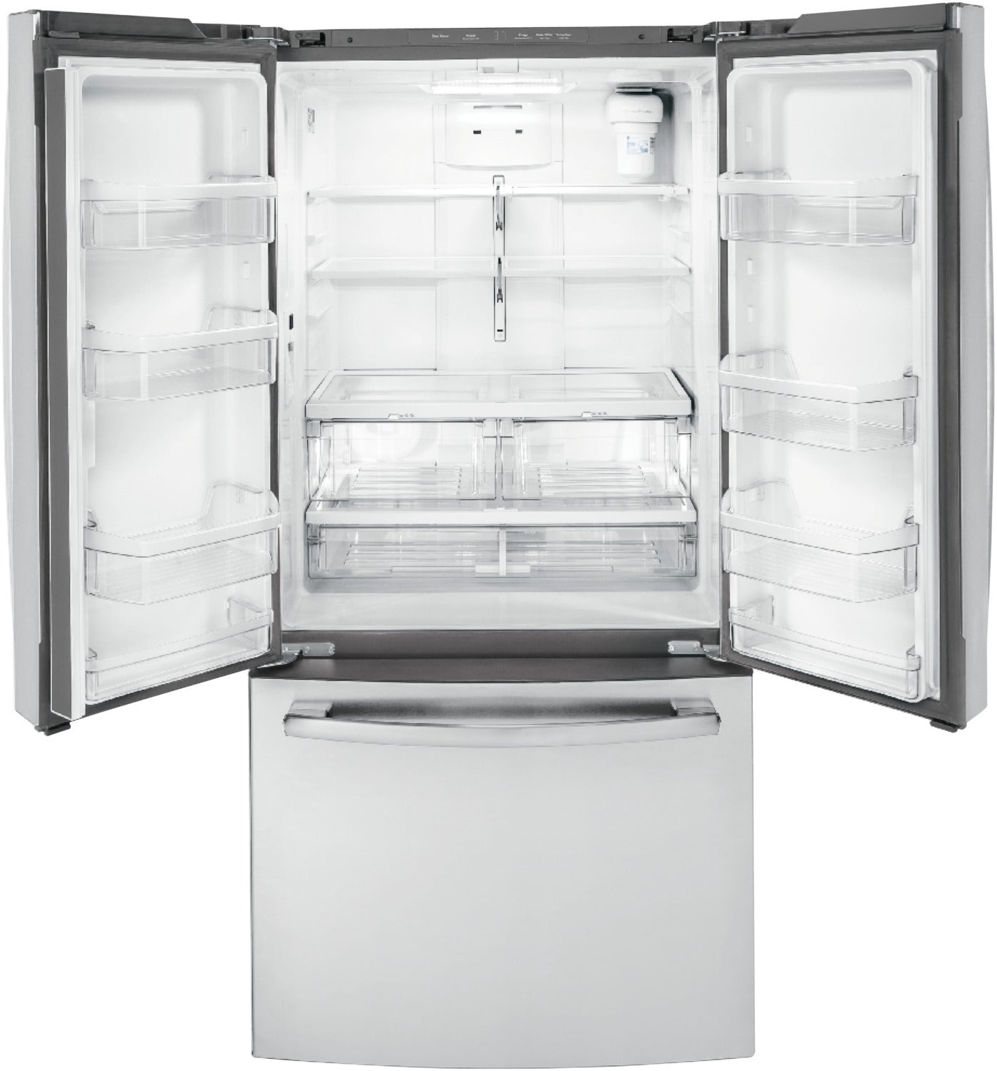GE Stainless Steel Counter-Depth French Door Refrigerator (18.6 Cu. Ft.) - GWE19JSLSS