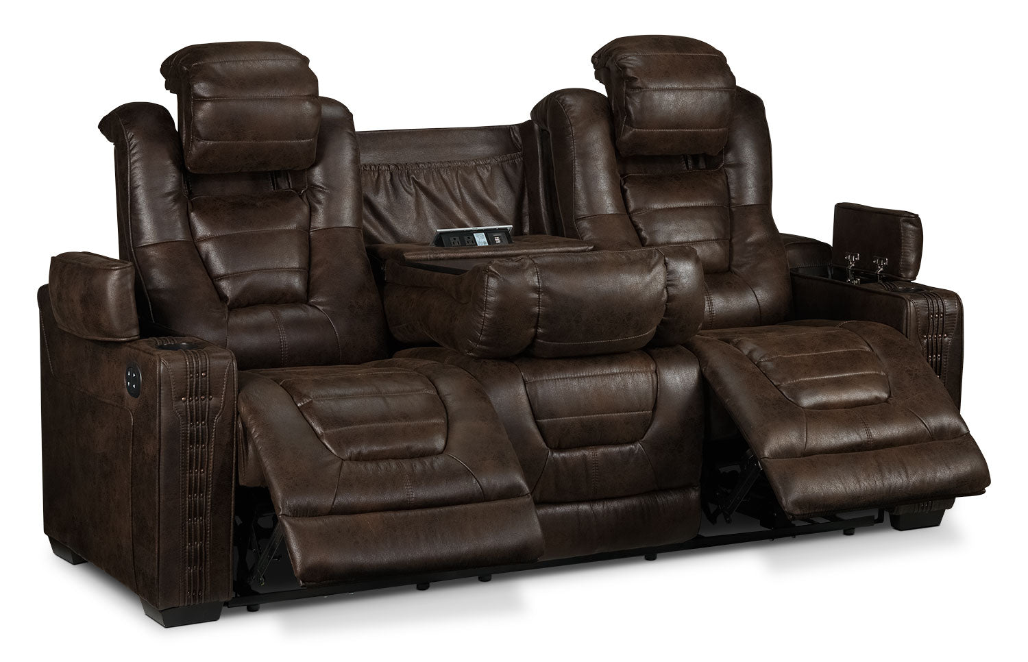 Dakota Power Reclining Sofa - Walnut