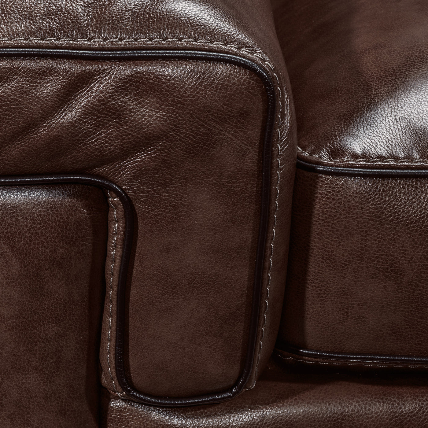 Stampede Leather Loveseat - Coffee