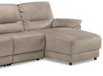 Pasadena 3-Piece Reclining Sofa with Right-Facing Chaise - Light Grey