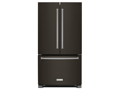 KitchenAid Réfrigérateur 25,2 pi³ porte à 2 battants inox noir KRFF305EBS