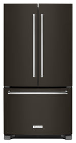 KitchenAid 36" 25.2 Cu. Ft. Black Stainless Steel French Door Refrigerator - KRFF305EBS