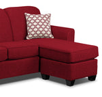Ashby Chaise Sofa - Red