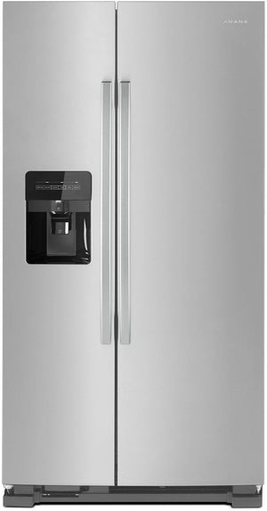 Amana Réfrigérateur 21,4 pi³ côte à côte noir sur inox ASI2175GRS