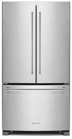 KitchenAid Réfrigérateur 20 pi³ porte à 2 battants inox KRFC300ESS
