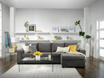 Danielle 2-Piece Sectional with Right-Facing Chaise - Grey