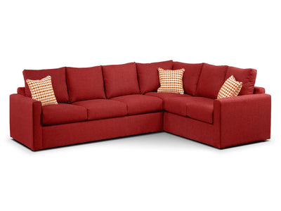 Athina Sectionnel 2 mcx avec sofa-lit grand à gauche - cerise