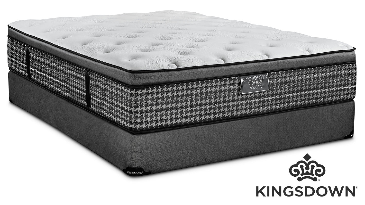 Kingsdown Vegas Cushion Firm Queen Mattress and Boxspring Set