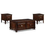 Davidoff Lift-Top Coffee Table and Two End Tables - Walnut