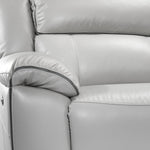 Holton Leather 4-Piece Sectional with Right-Facing Chaise - Grey