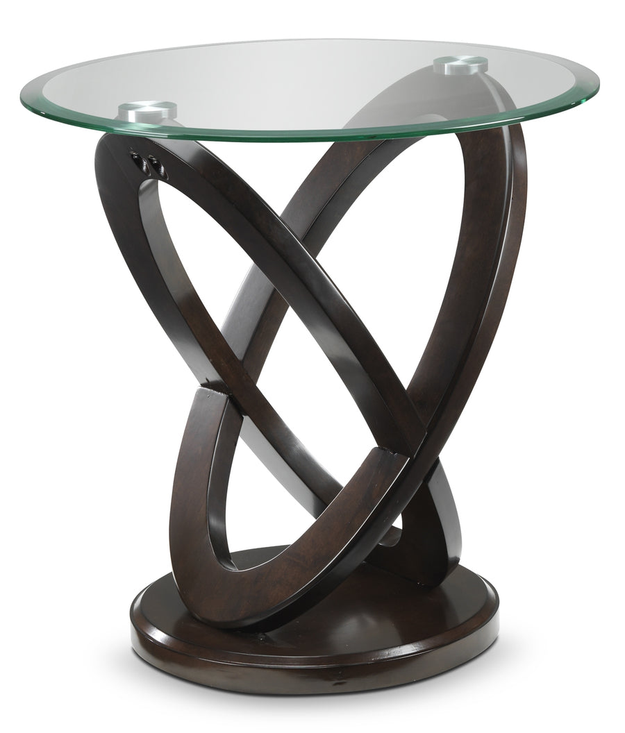 Atomic 26" End Table - Brown Cherry