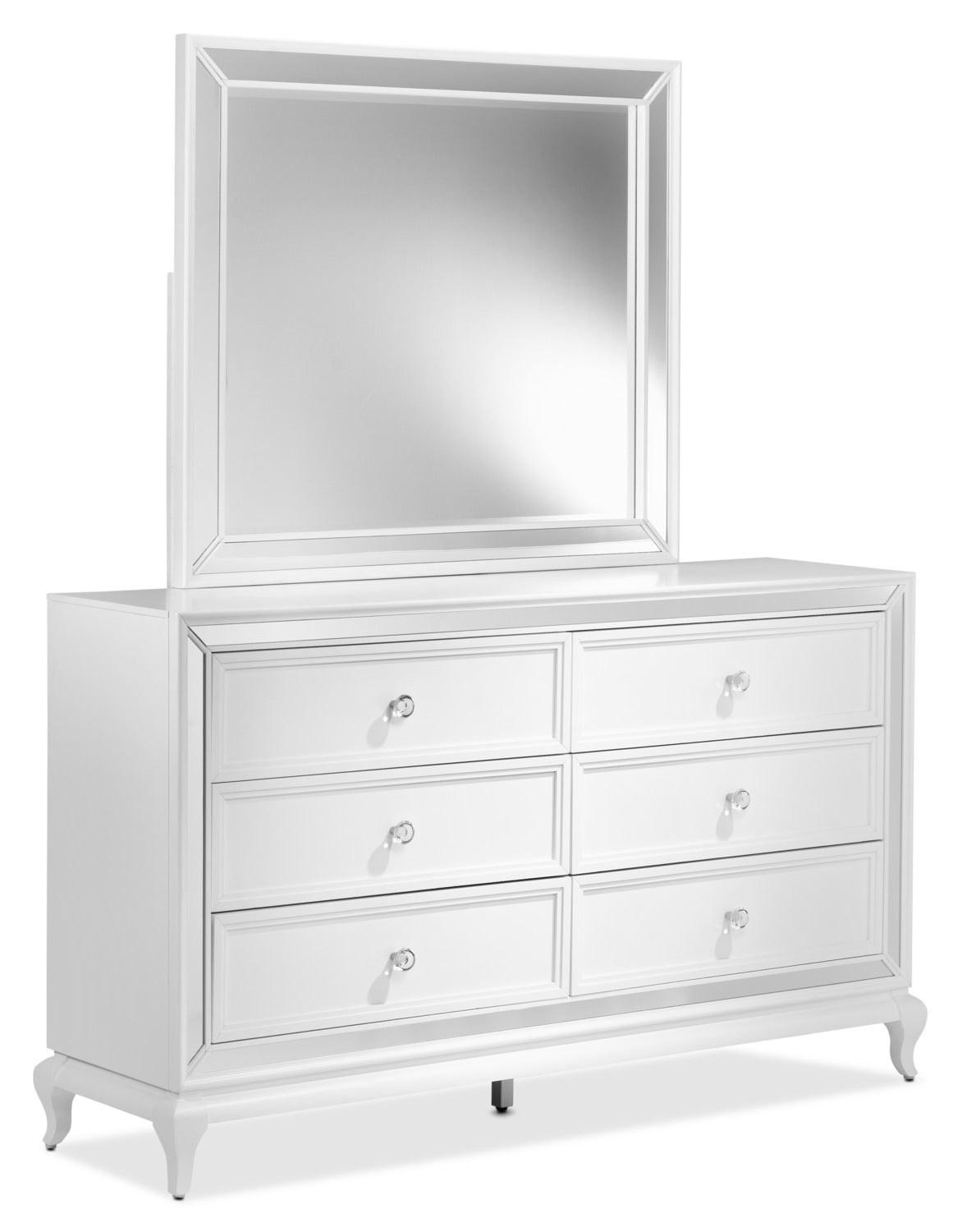 Arctic Ice 6 Drawer Dresser - White