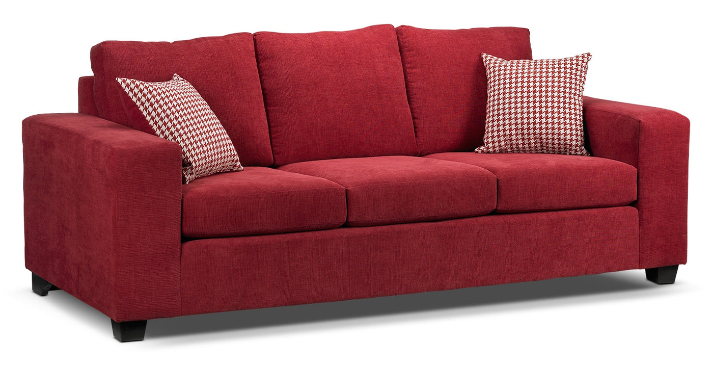 Fava 2 Pc. Living Room Package w/Loveseat - Red