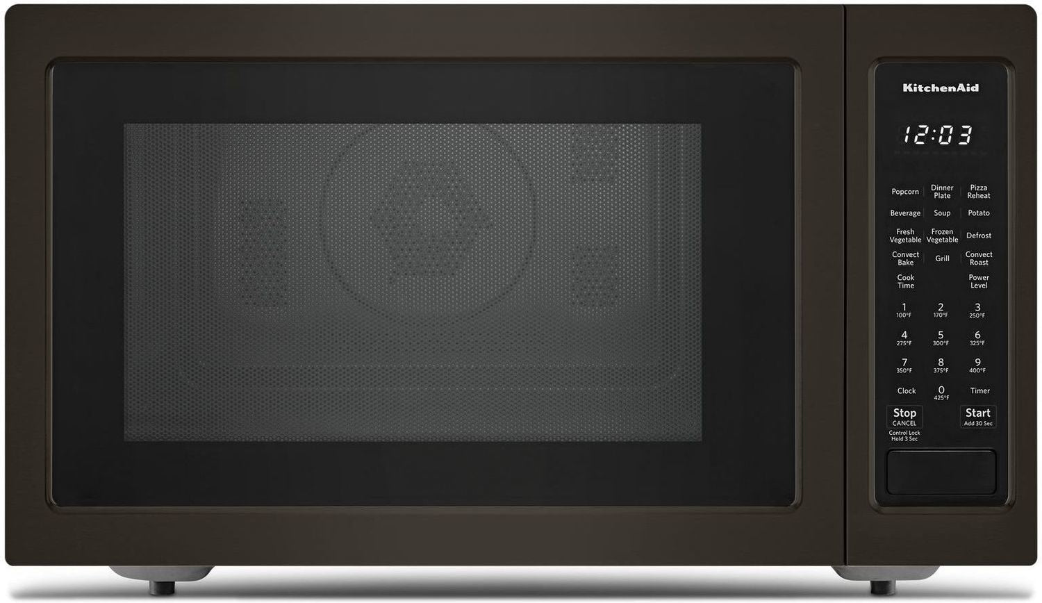 KitchenAid Black Stainless Steel Countertop Microwave (1.5 Cu. Ft.) - KMCC5015GBS