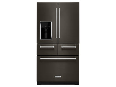 KitchenAid Réfrigérateur 25,8 pi³ avec porte à deux battants inox noir KRMF706EBS