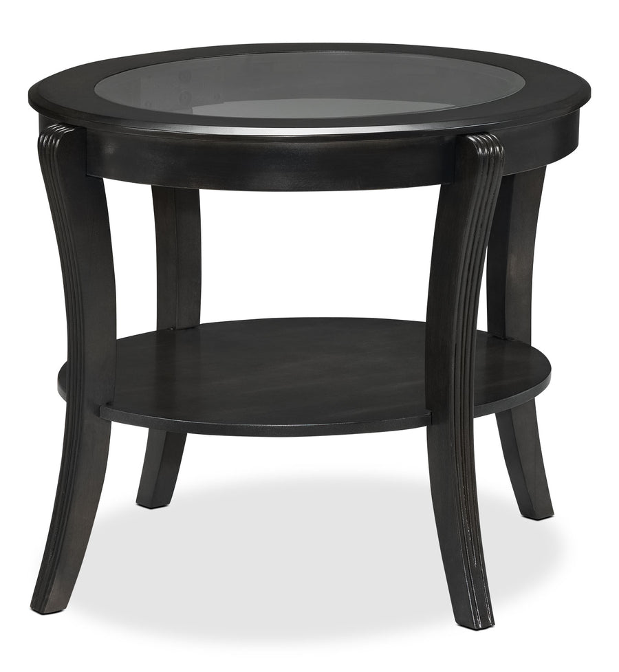 Theo End Table - Charcoal Grey