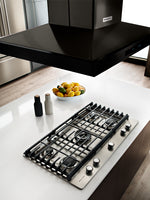 KitchenAid Black Stainless Steel 36" 600 CFM Island-Mount Canopy Range Hood - KVIB606DBS