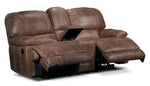 Durango Reclining Loveseat w/ Console - Saddle Brown