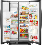 Whirlpool 36" 25 Cu. Ft. Black Side-by-Side Refrigerator - WRS335SDHB
