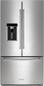 KitchenAid Stainless Steel Counter-Depth French Door Refrigerator (23.8 Cu. Ft.) - KRFC604FSS