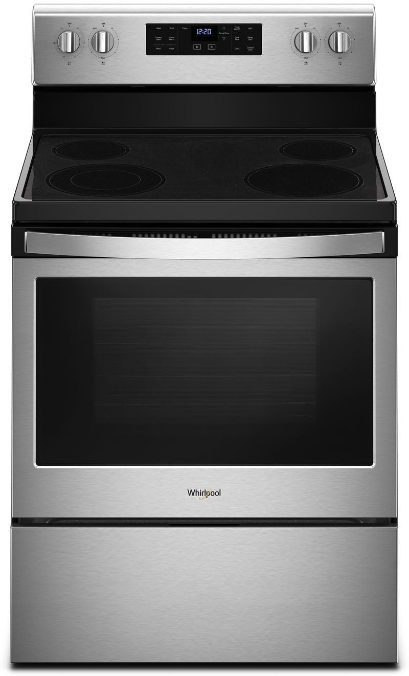 Whirlpool Black-on-Stainless Steel Freestanding Electric Range (5.3 Cu. Ft.) - YWFE521S0HS