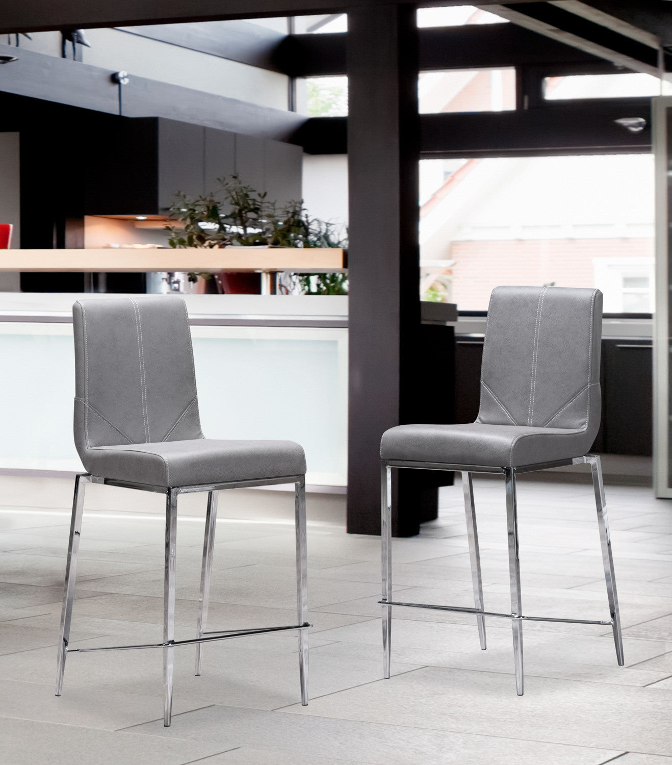 Prescott Counter Height Stool - Grey
