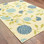 Lagoon W8327YL Floral Indoor/Outdoor Area Rug (3'7"X5'6")