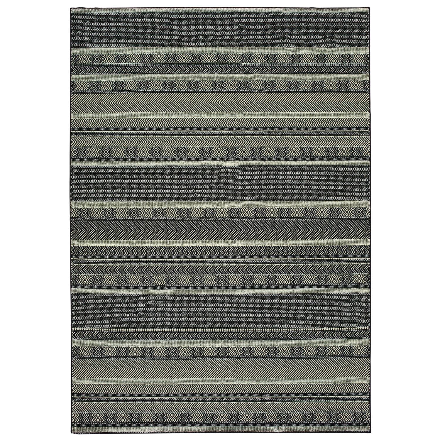 Ledger W1802KL Striped Area Rug (5'3"X7'6")