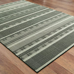 Ledger W1802KL Striped Area Rug (5'3"X7'6")