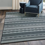 Ledger W1802KL Striped Area Rug (5'3"X7'6")