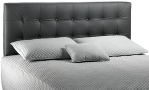 Lombardi Tête de lit double avec pattes réglables - gris
