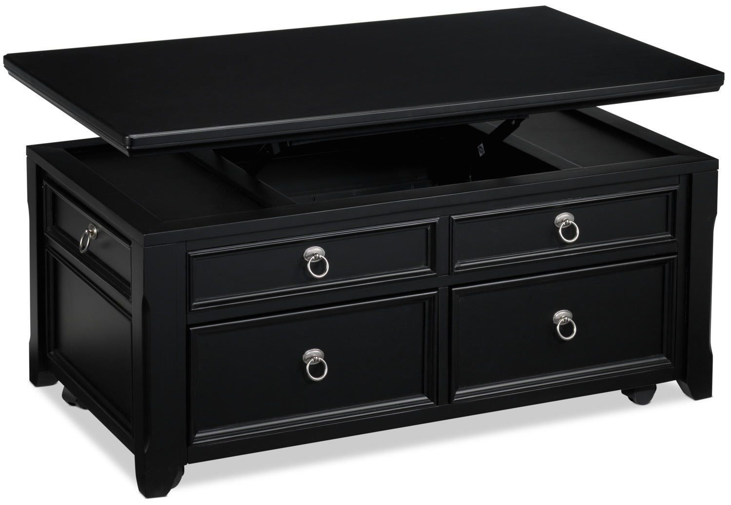 Turner 46" Lift-Top Coffee Table - Black