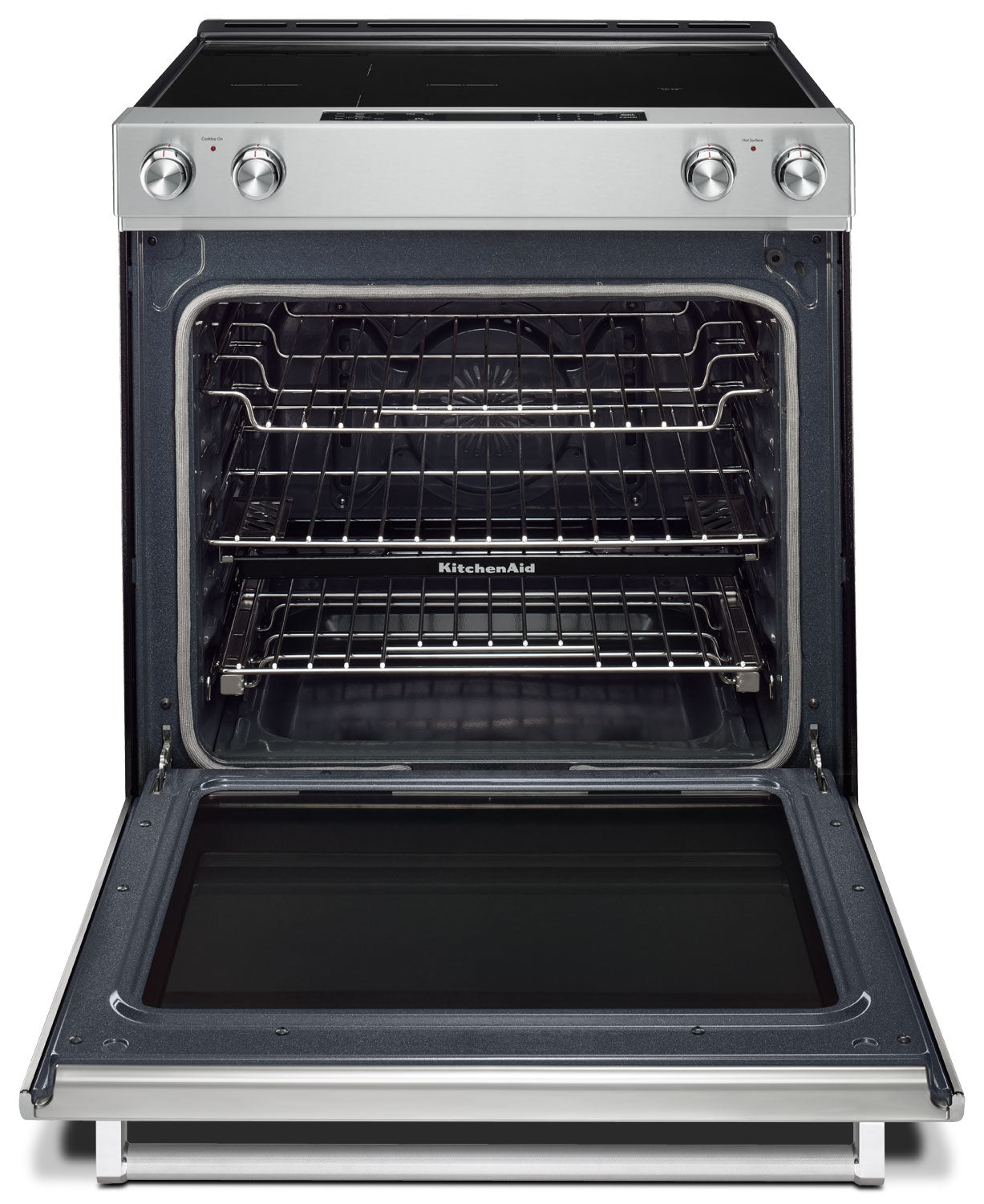 KitchenAid Stainless Steel Slide-In Electric Convection Range (6.4 Cu. Ft.) - YKSEG700ESS