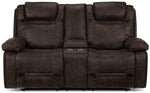Rebel Power Reclining Loveseat with Console - Brown