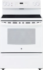 GE White Freestanding Electric Range (5.0 Cu. Ft.) - JCBS630DKWW
