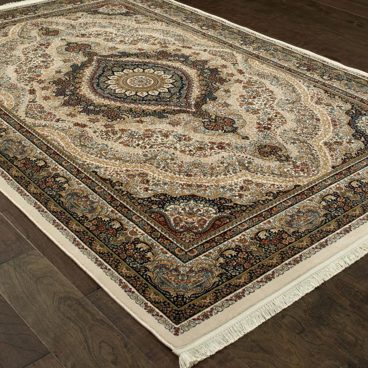 Marieville W111W2L Traditional Medallion Area Rug (5'3"X7'6")