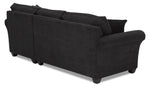 Althea 2-Piece Sectional with Right-Facing Chaise - Black