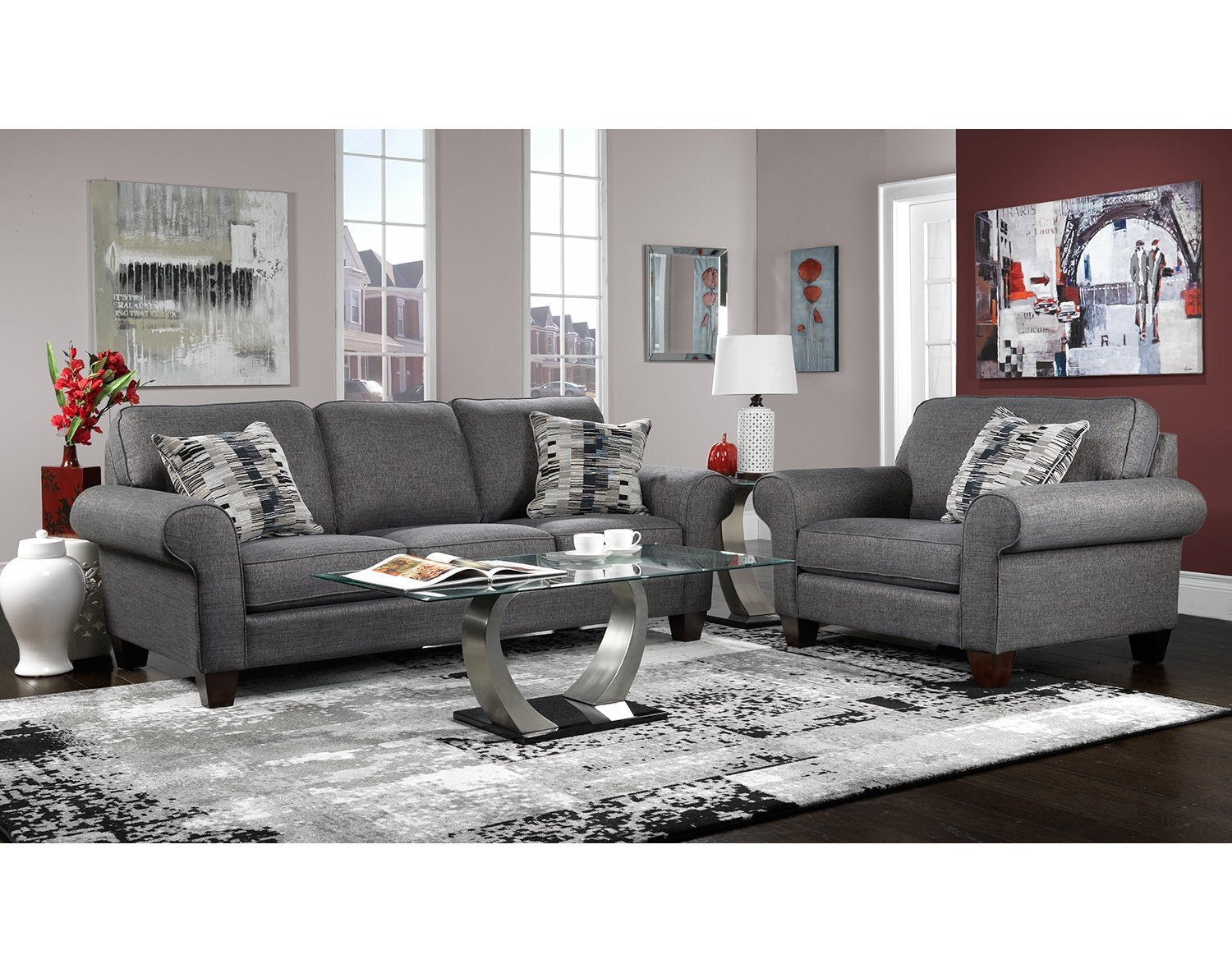 Distressed Mode Area Rug (8' x 11')